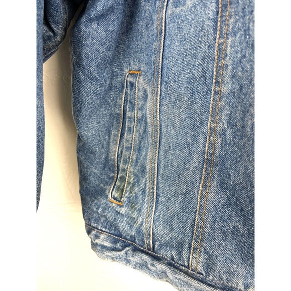 Vintage Pioneer Sherpa Trucker Jacket XXL Denim 90s - Picture 7 of 10